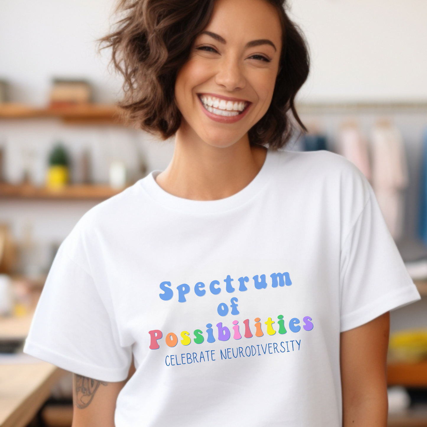 Spectrum of Possibilities Autism Awareness TShirt, Autism Awareness Month, In April We Wear Blue, Blue Shirt for Autism Awareness