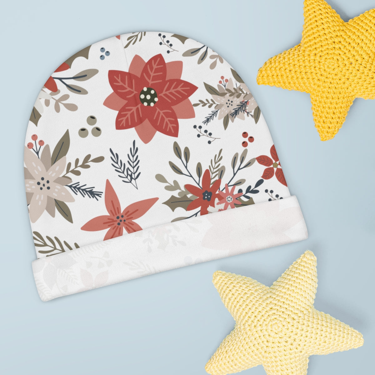 Perfect Poinsettia by Keenie Designs Baby Beanie