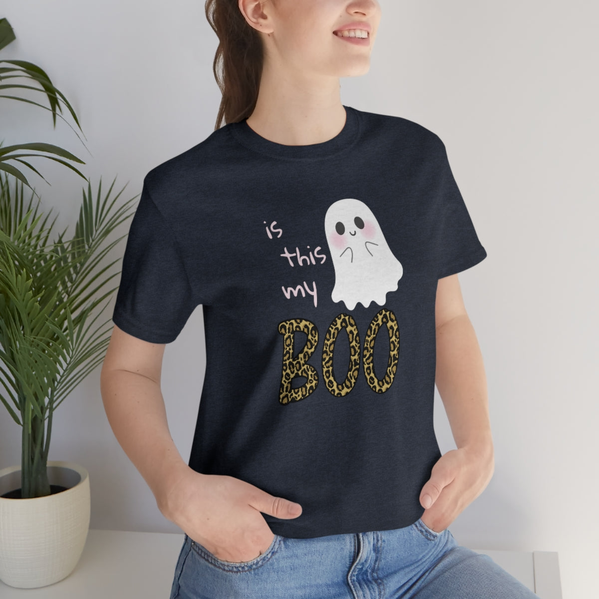 Is this my BOO? Funny halloween shirt; Cute Ghost shirt; My boo; Unisex Jersey Short Sleeve Tee