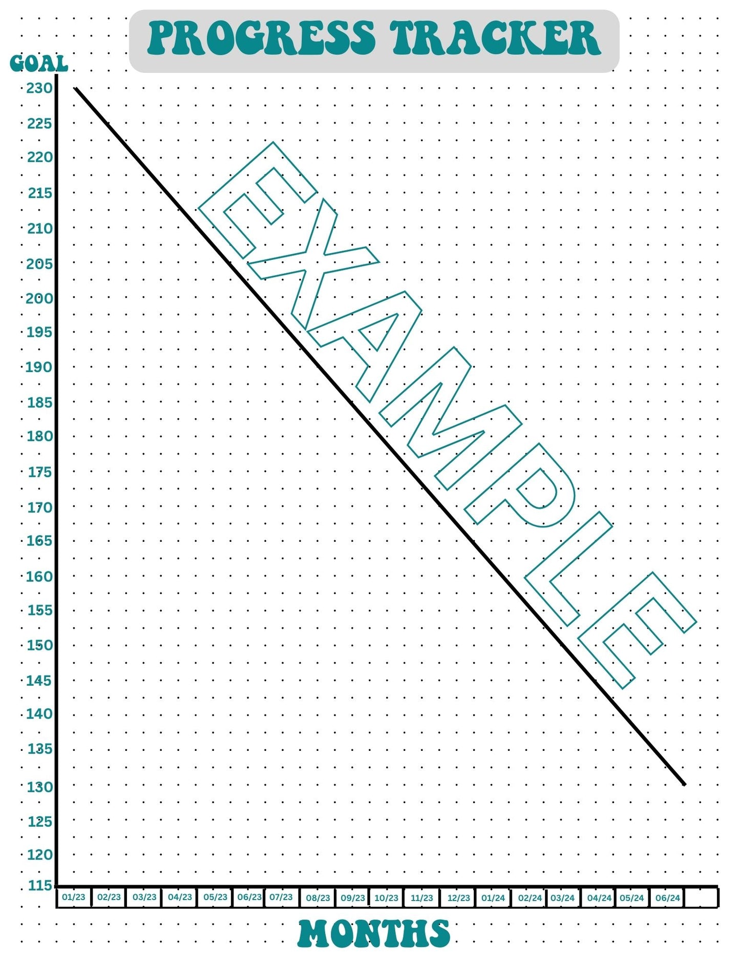 Goal Tracker Visual Printable - For Digital Download