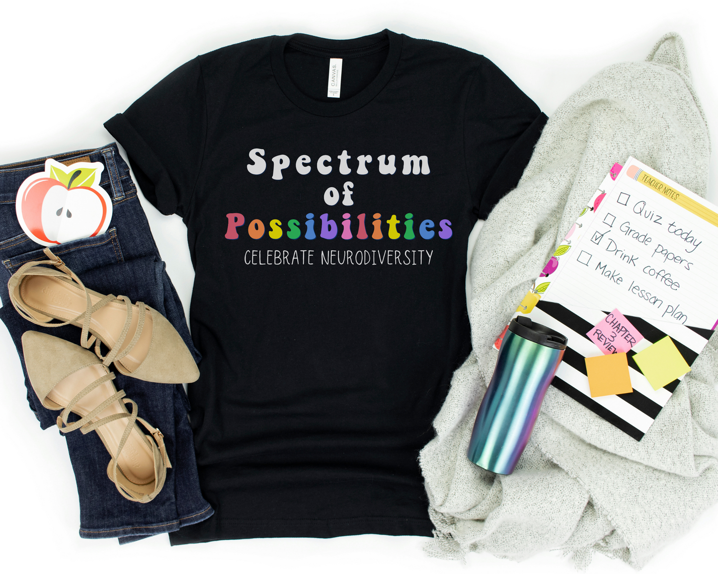 Spectrum of Possibilities Autism Awareness TShirt, Autism Awareness Month, In April We Wear Blue, Blue Shirt for Autism Awareness