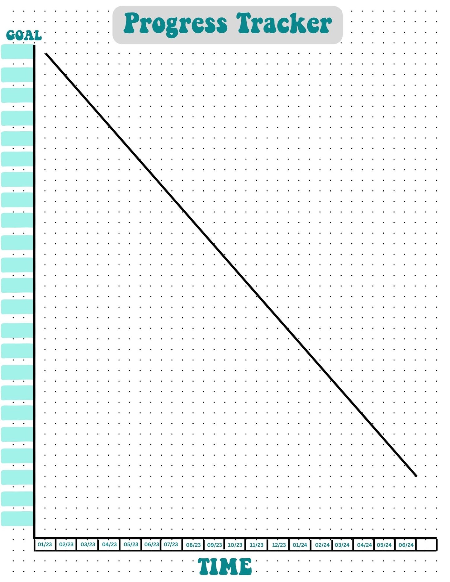 Goal Tracker Visual Printable - For Digital Download