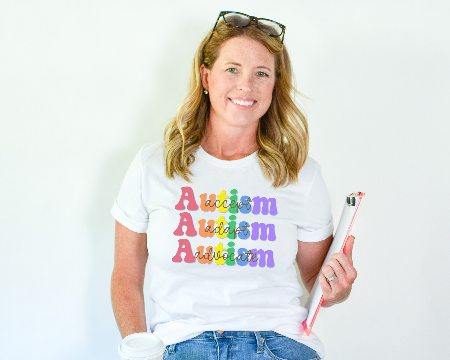 Autism Awareness TShirt, Accept, Adapt, Advocate, Autism Awareness Month, In April We Wear Blue, Blue Shirt for Autism Awareness Month,