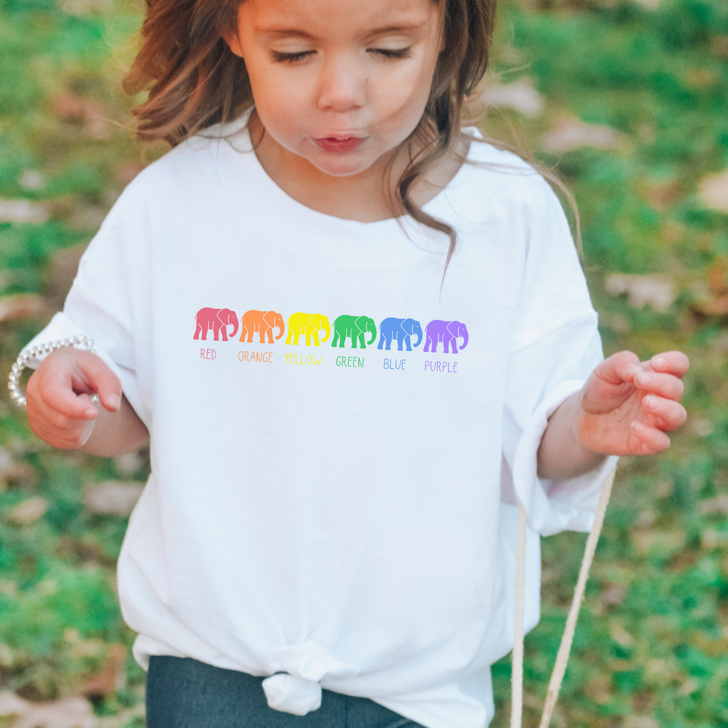 Elephant Youth t-shirt, rainbow elephant shirt, youth comfort colors shirt, autism youth tshirt, Elephants on Parade t-shirt