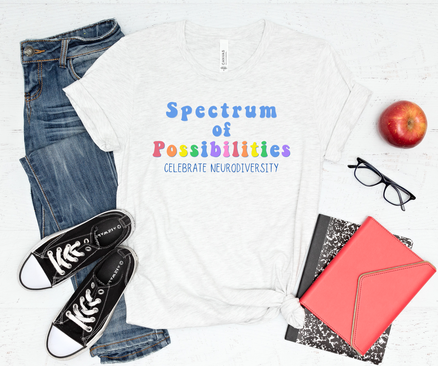 Spectrum of Possibilities Autism Awareness TShirt, Autism Awareness Month, In April We Wear Blue, Blue Shirt for Autism Awareness