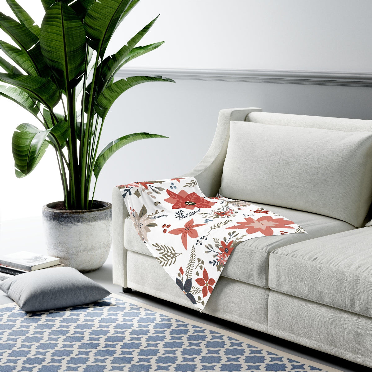 Perfect Poinsettia by Keenie Designs Swaddle blanket