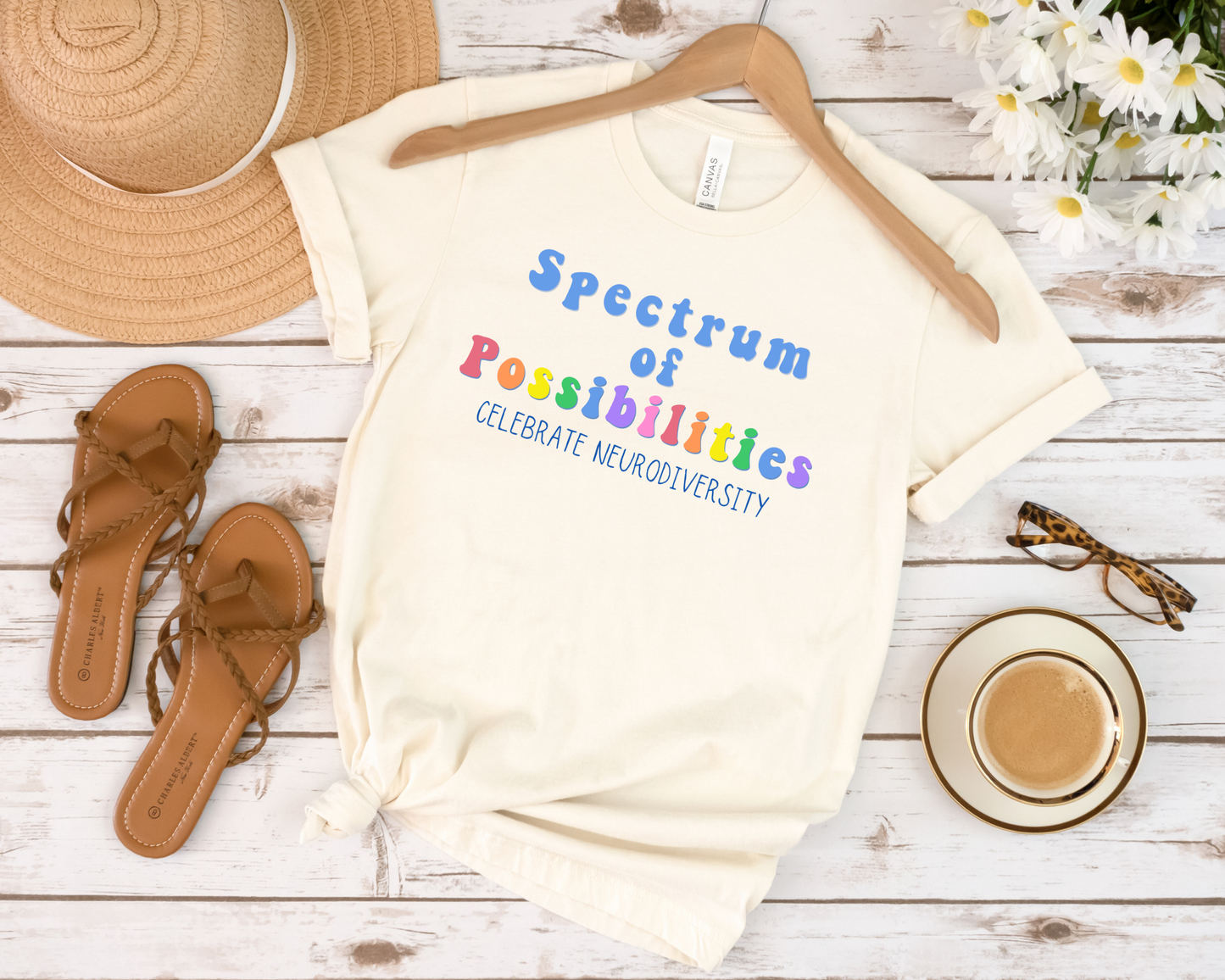Spectrum of Possibilities Autism Awareness TShirt, Autism Awareness Month, In April We Wear Blue, Blue Shirt for Autism Awareness