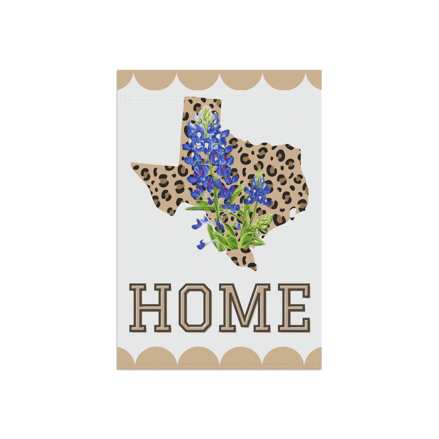 Texas Leopard print with Bluebonnet garden flag, Texas state flower garden flag, Texas Home garden flag