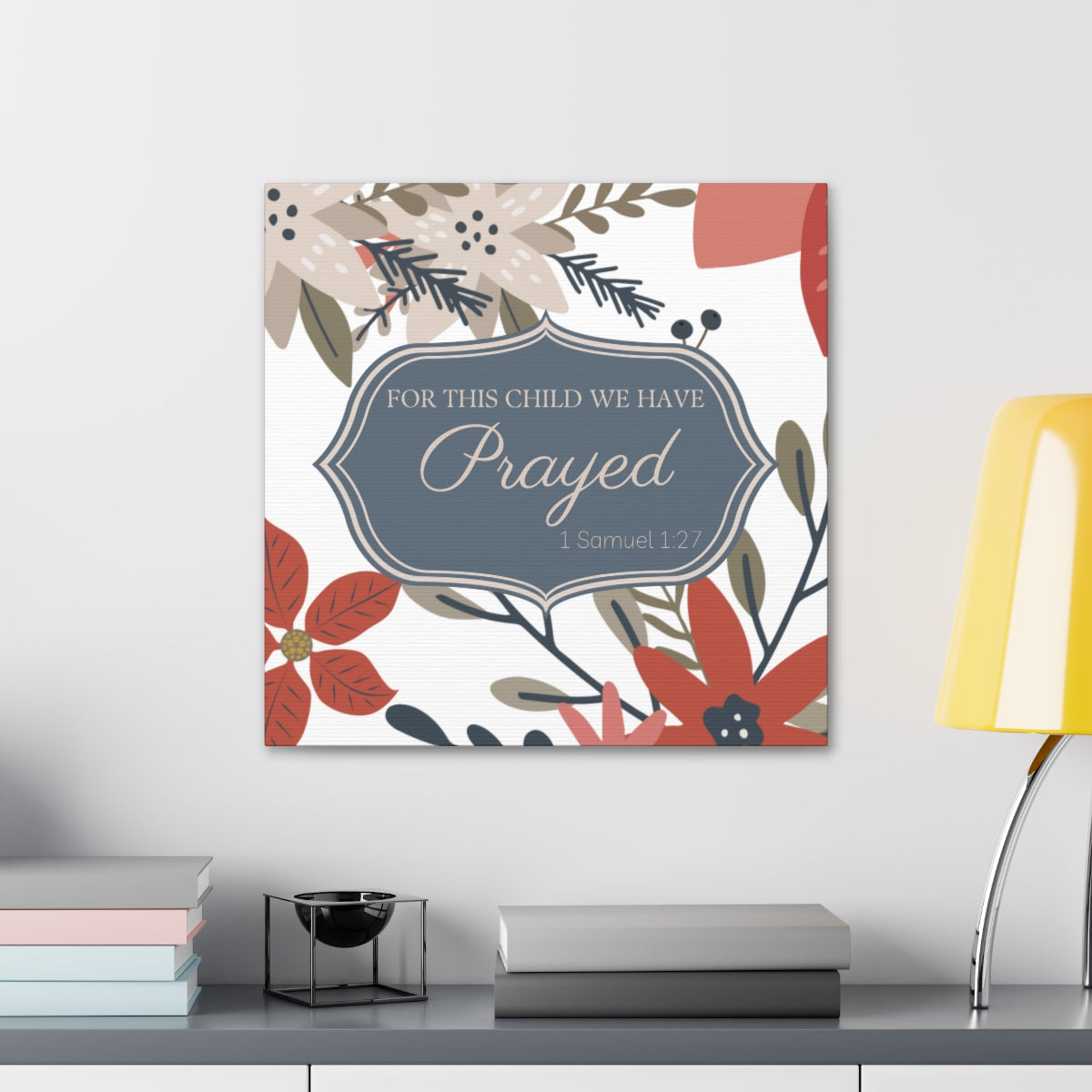 Perfect Poinsettia by Keenie Designs Nursery stretched canvas
