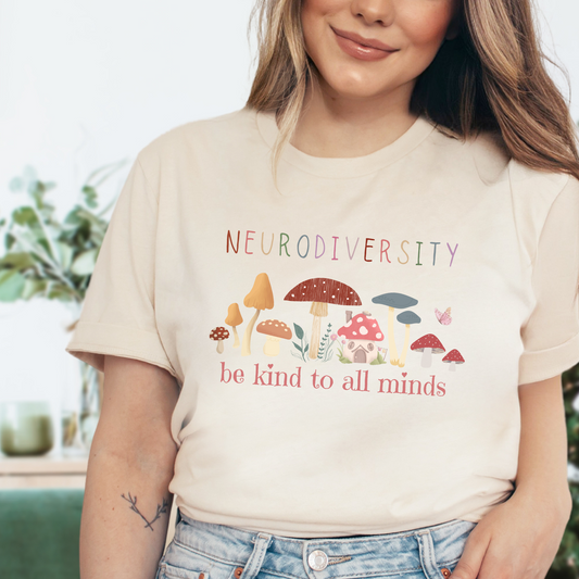 Neurodiversity be kind to all minds autism shirt ASD shirt autism teacher shirt autism mom shirt autism awareness cottagecore autism shirt