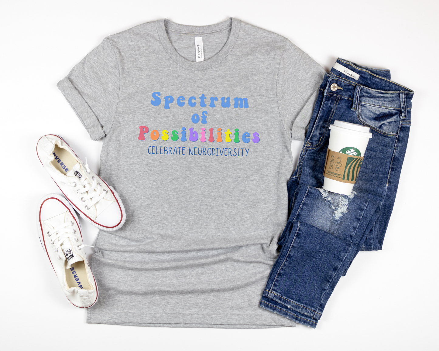 Spectrum of Possibilities Autism Awareness TShirt, Autism Awareness Month, In April We Wear Blue, Blue Shirt for Autism Awareness