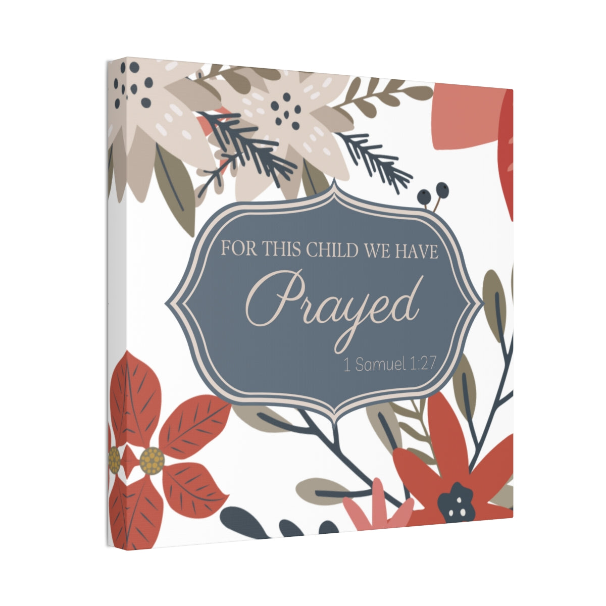 Perfect Poinsettia by Keenie Designs Nursery stretched canvas