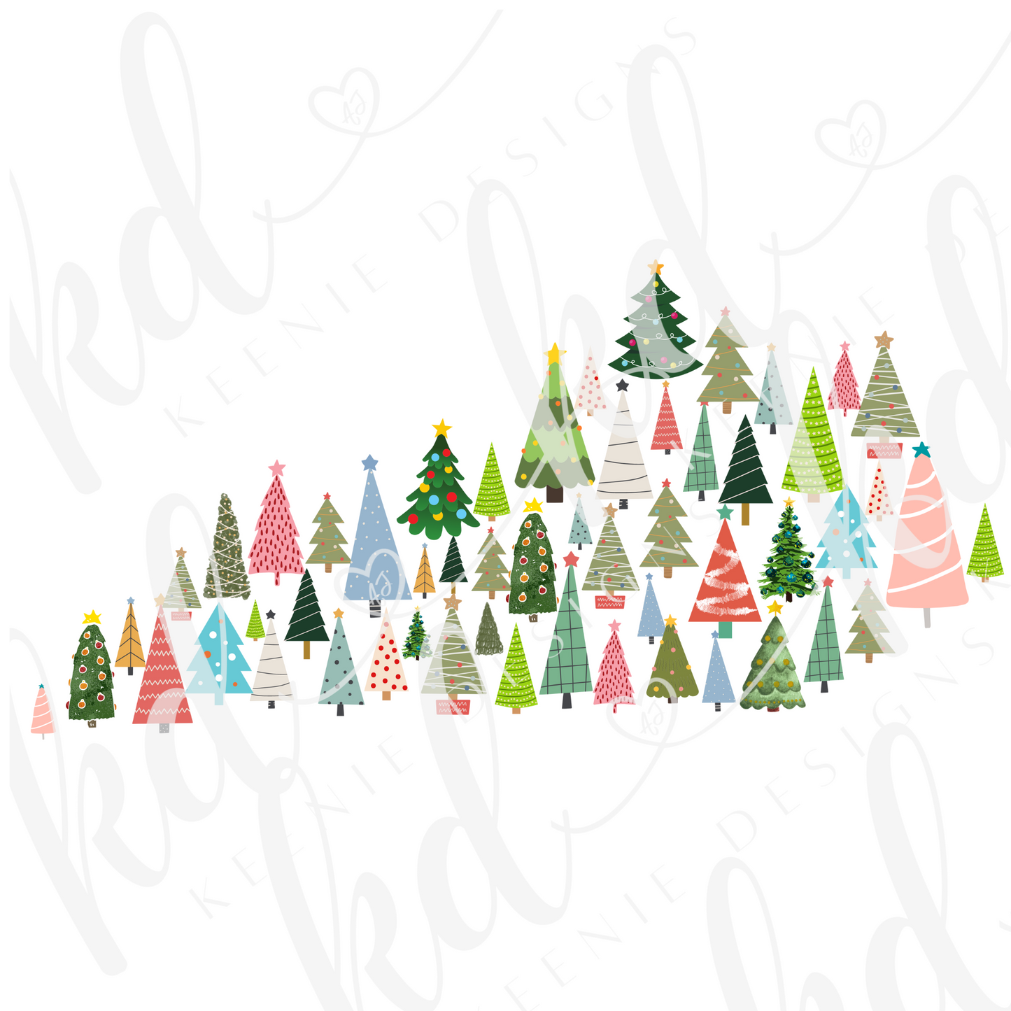 Kentucky Shaped Holiday Tree - digital download PNG file