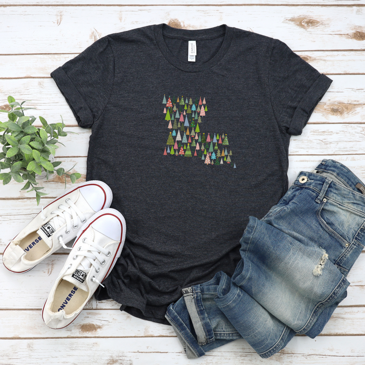 Louisiana Shaped Holiday Tree - digital download PNG file