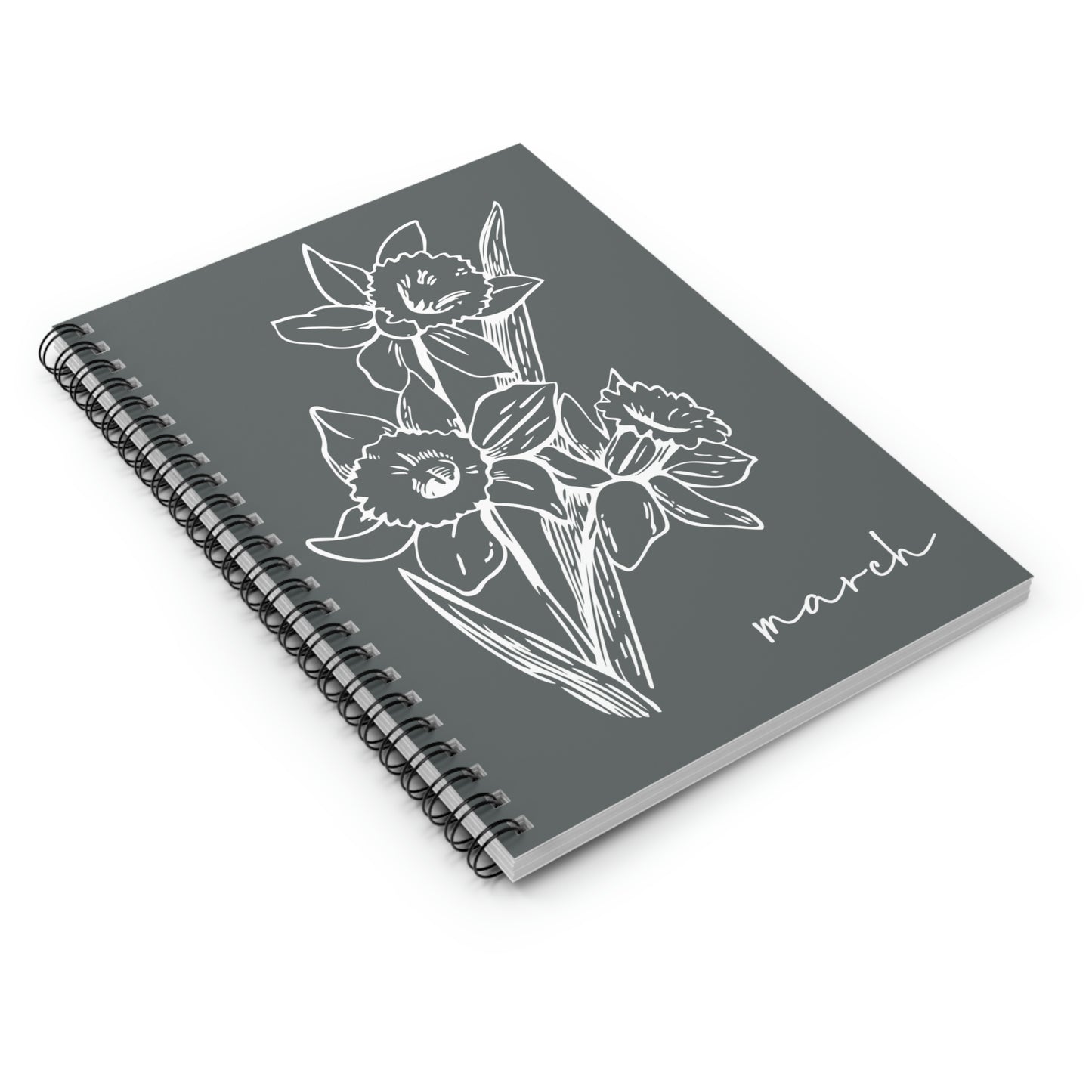 Birth Flower Spiral Notebook March