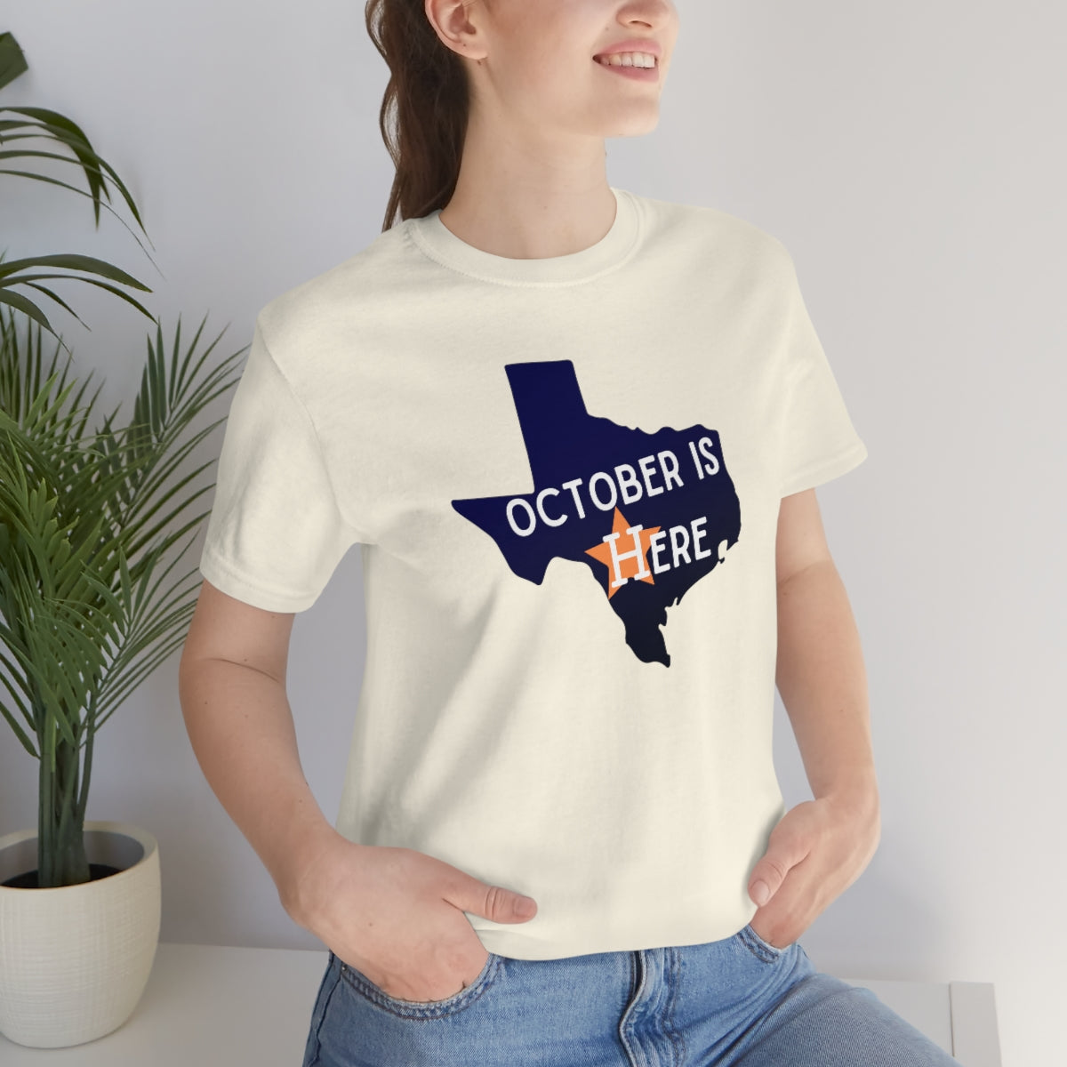 Houston Loves October! Bella Canvas Unisex Jersey Short Sleeve Tee