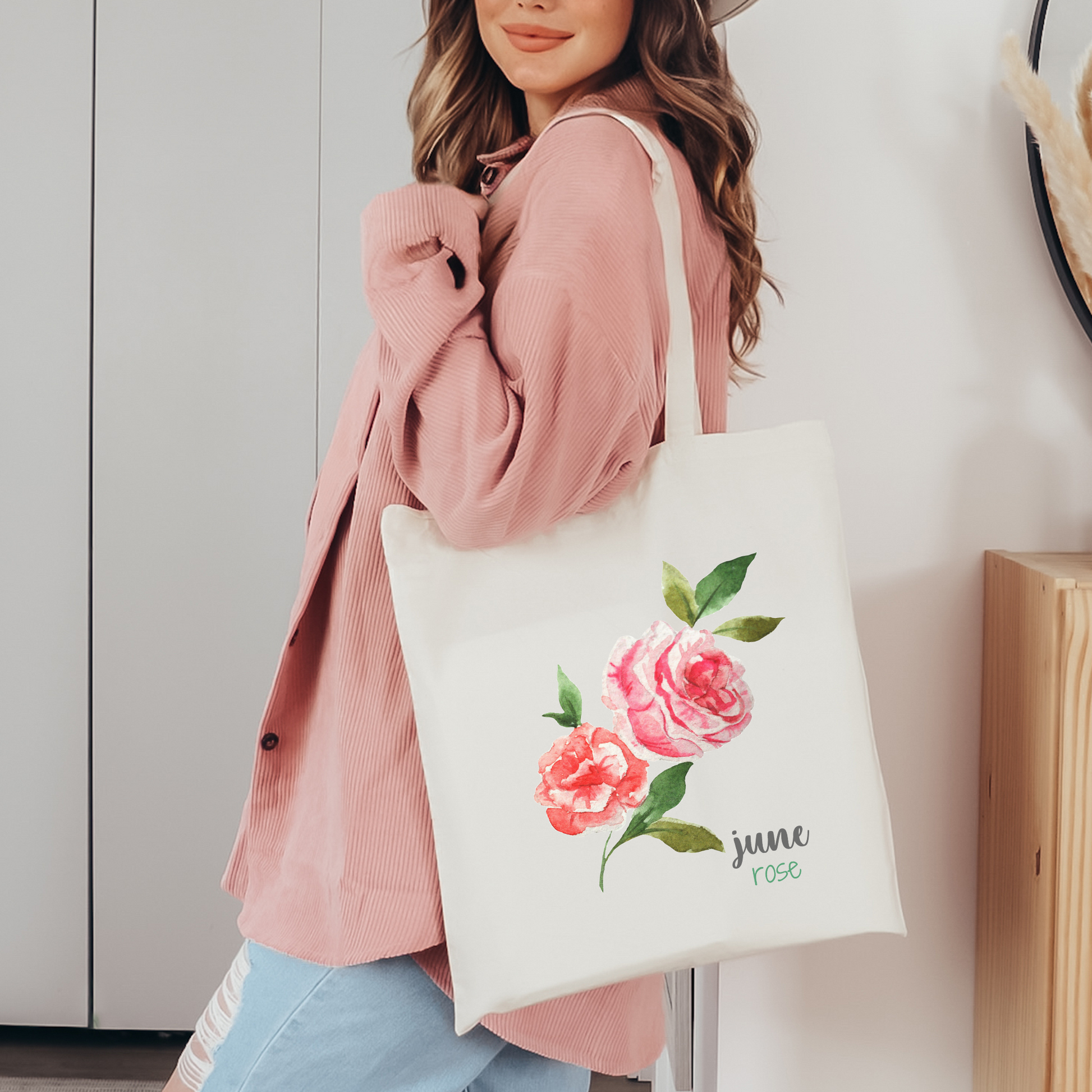 June Roses Waxed Canvas Backpack - Canvas Bag - Backpack purse
