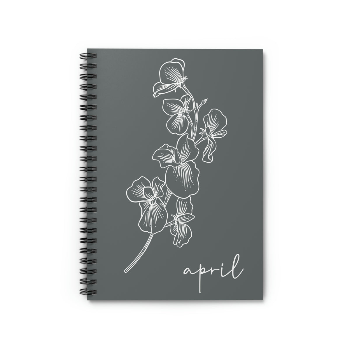 Note Book April Birth Flower Spiral Notebook April – Keenie Designs