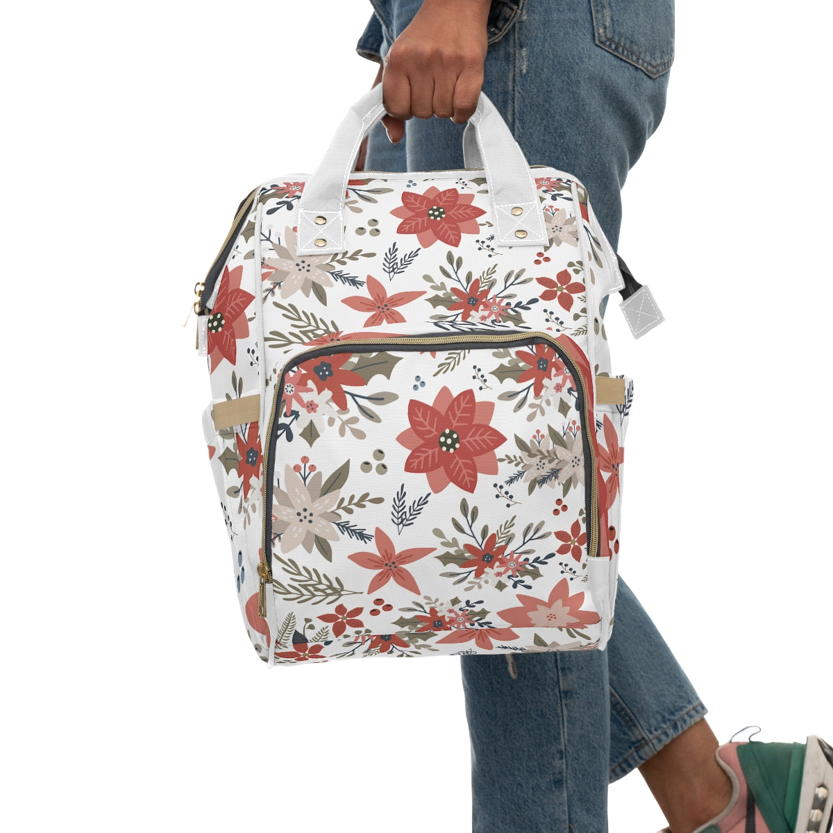 Floral backpack diaper bag best sale