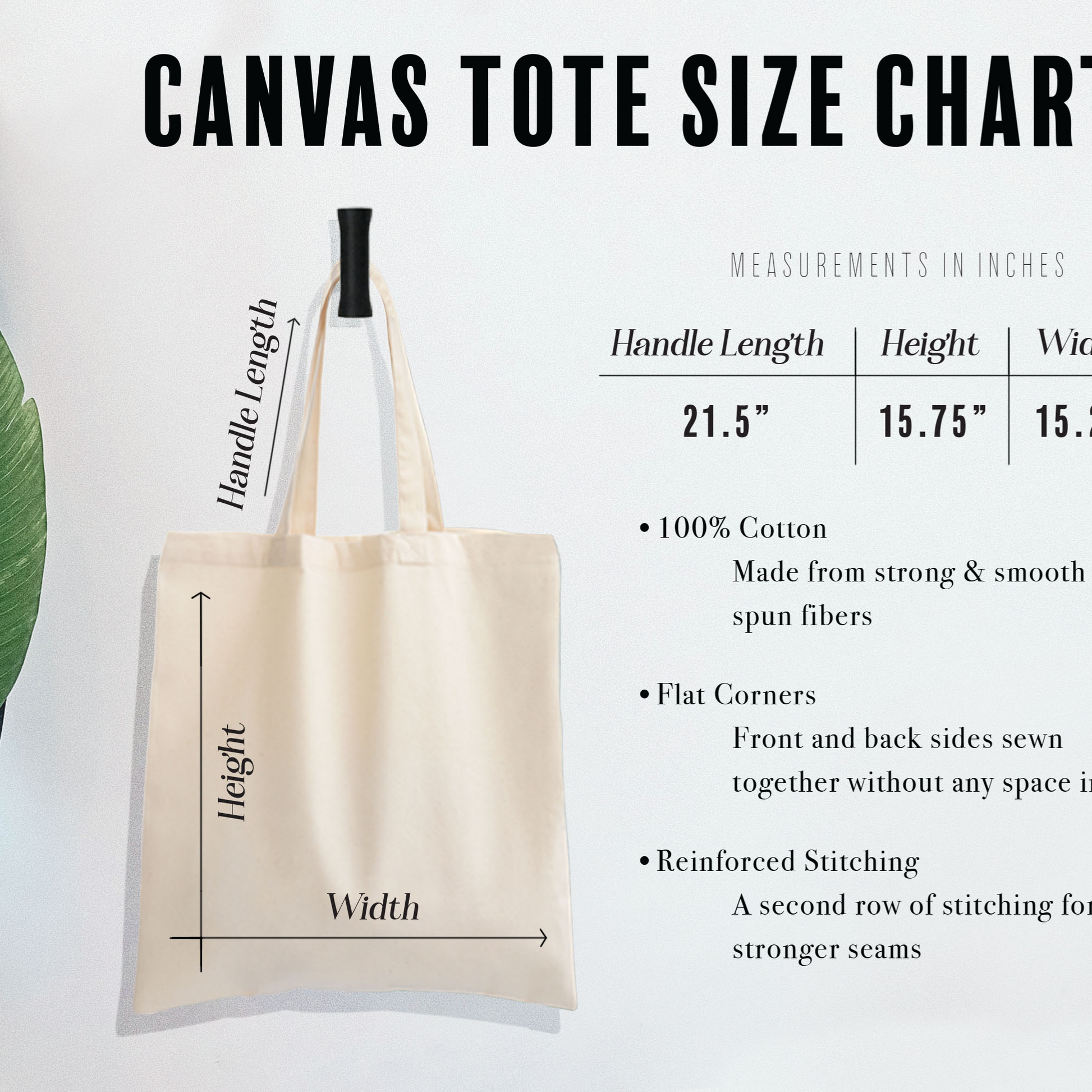 tote bag size guide